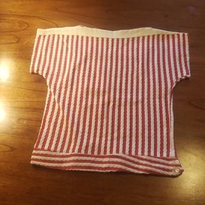 Peppermint striped tunic top